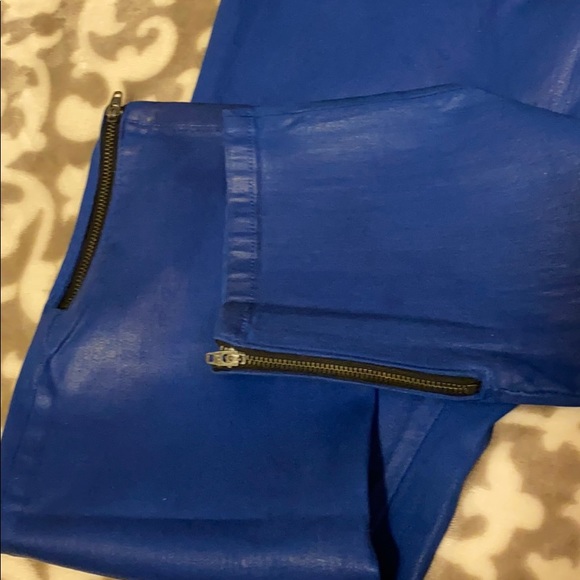 NYDJ blue leggings polished cotton & Spandex NWT - Picture 4 of 8